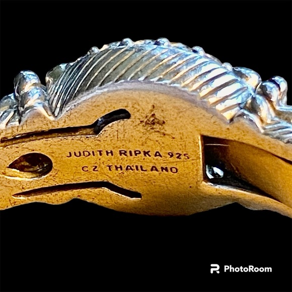 Judith Ripka, sterling silver cuff bracelet with turquoise - Picture 4 of 4